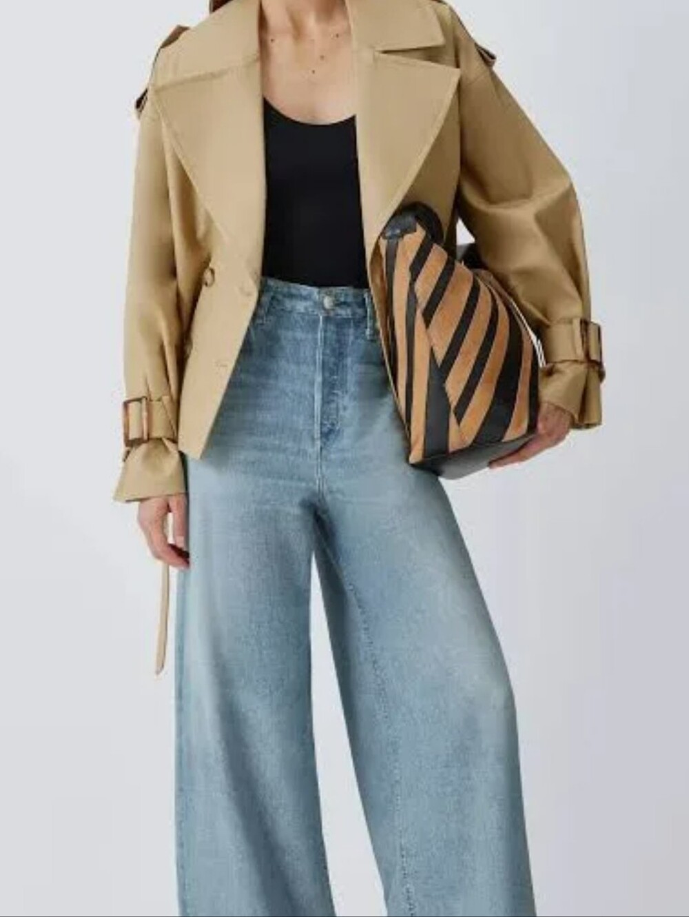 rag & bone Light Wash High-Rise Wide-Leg Jeans Terry Sofie - Picture 2 of 5